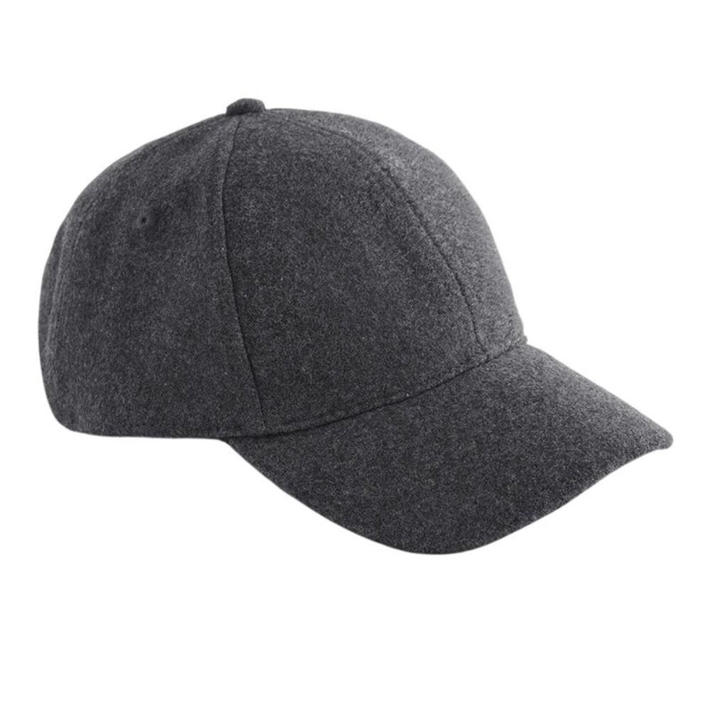 Beechfield 6 Panel Wool Blend Cap / Charcoal